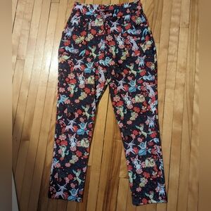 BlackMilk EEVEE EVOLUTION FLORAL CUFFED PANTS